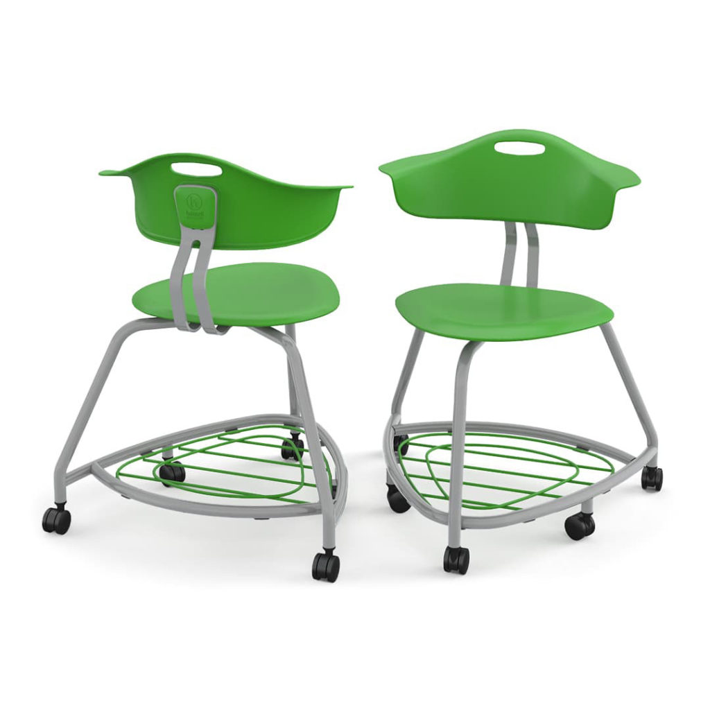 360 Chair 18” Green Apple Back/Seat/Book Bag Rack