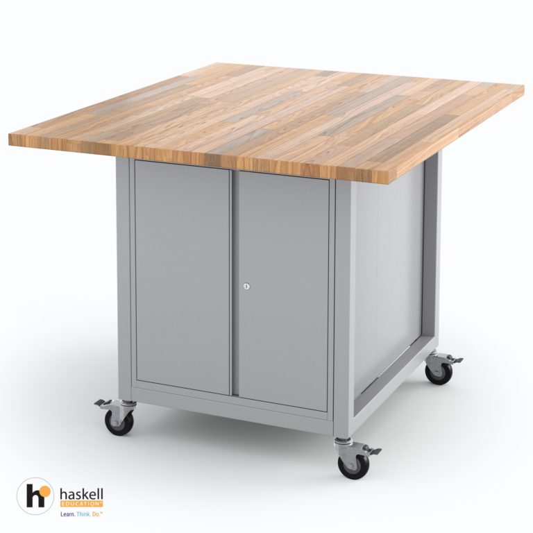 Voyager Maker Table – Double Storage Module with Locking Doors